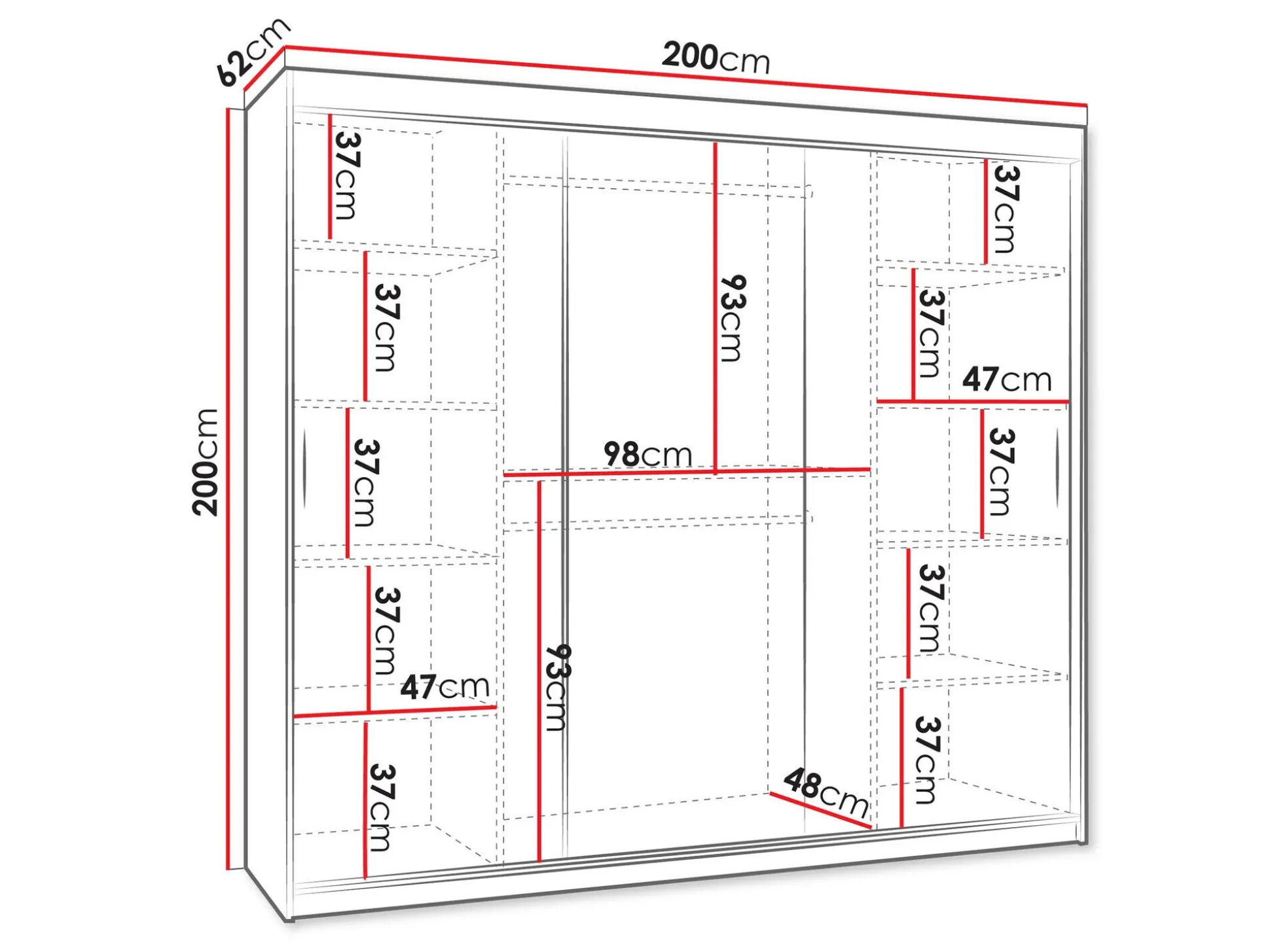 Garderobeskab Hartford 499 (Hvid)