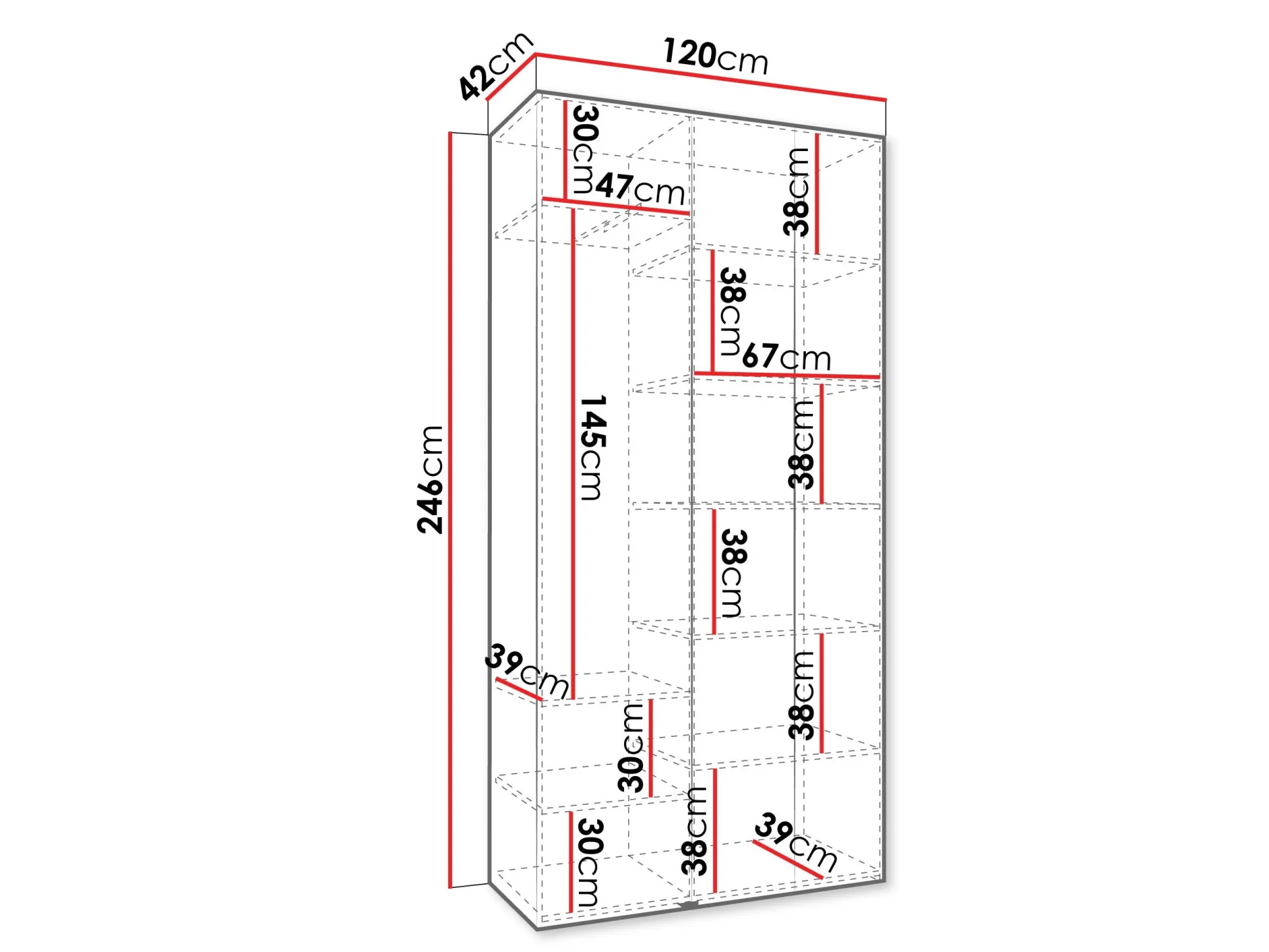 Garderobeskab Hartford 571 (Hvid)