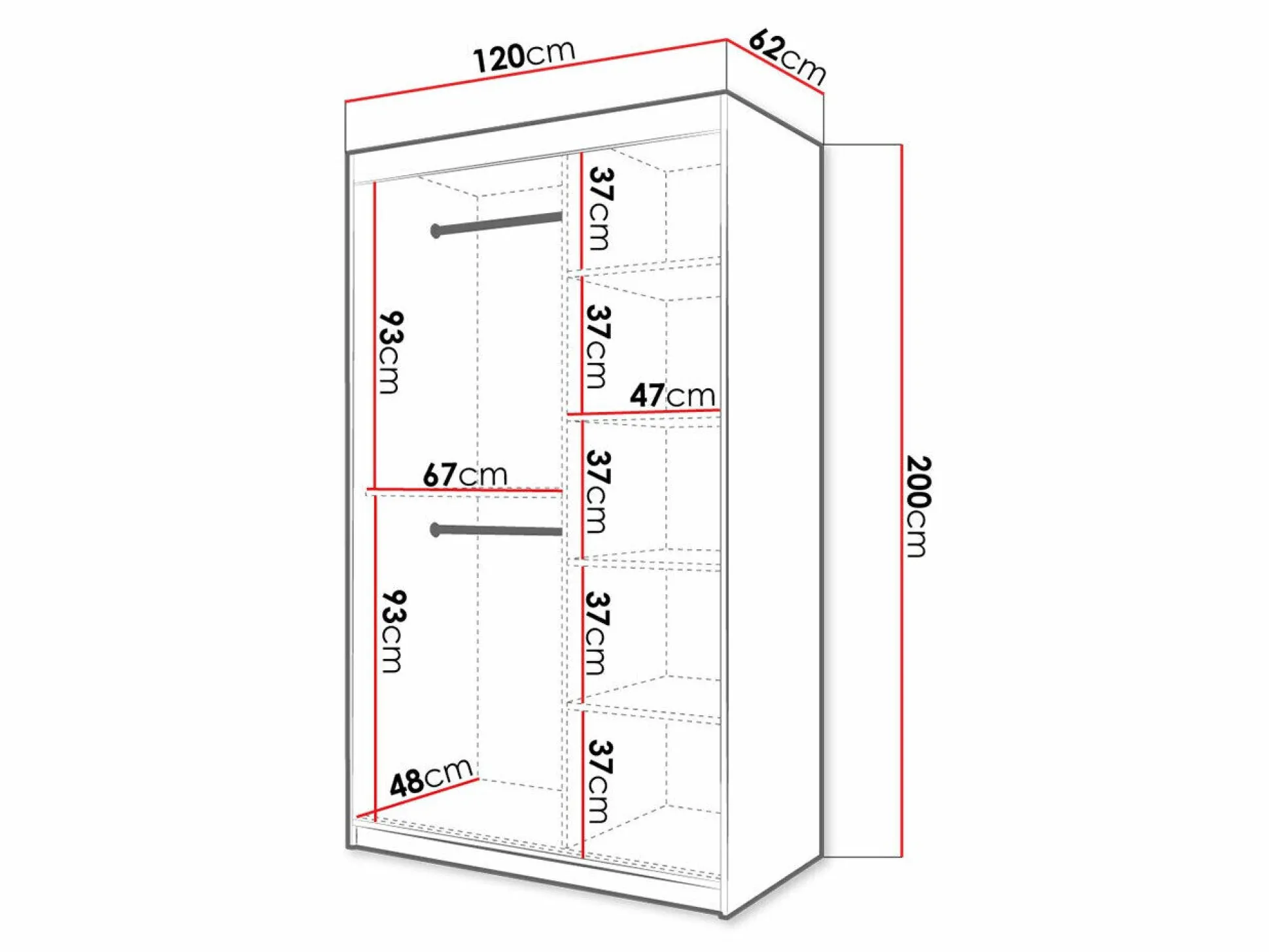 Garderobeskab Hartford 401 (Hvid)