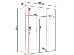 Garderobeskab Hartford 511 (Hvid)