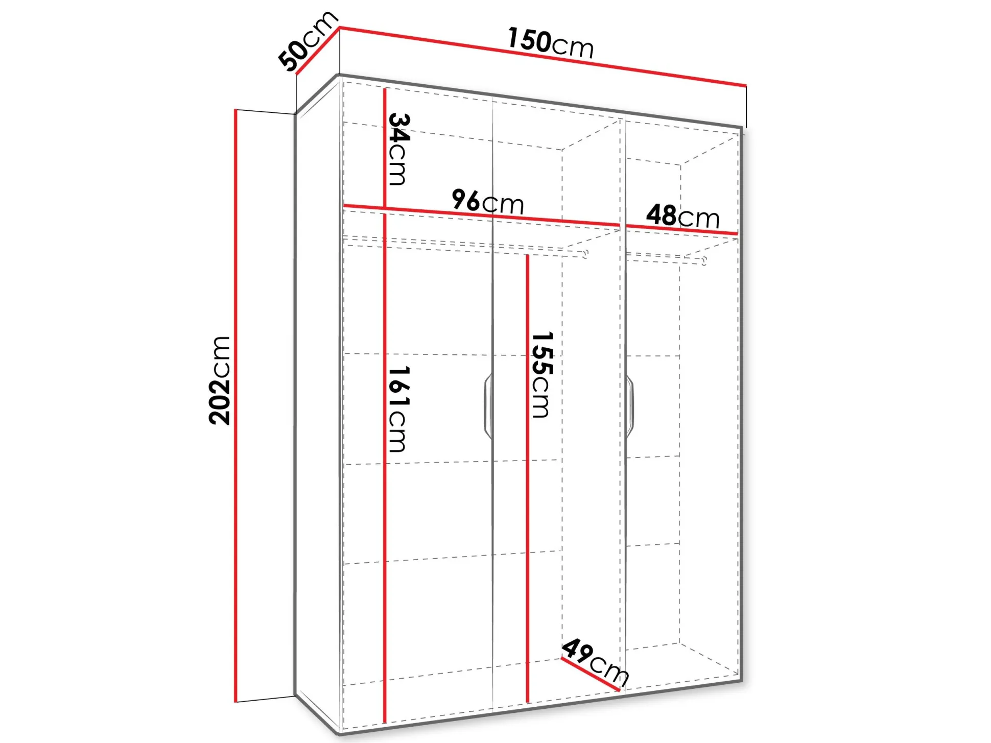 Garderobeskab Hartford 511 (Hvid)