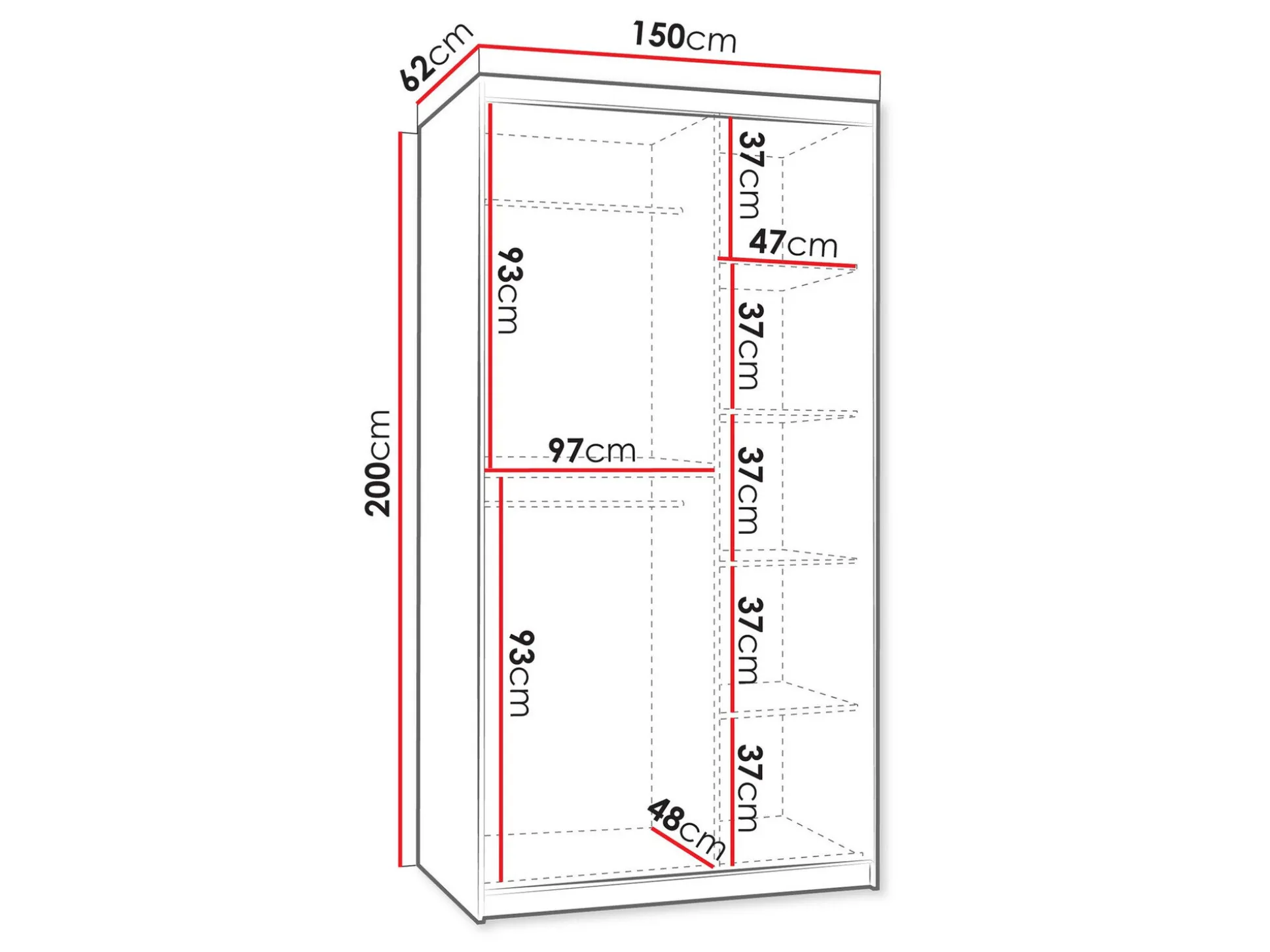 Garderobeskab Hartford 503 (Hvid)
