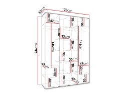 Garderobeskab Hartford 574 (Hvid)