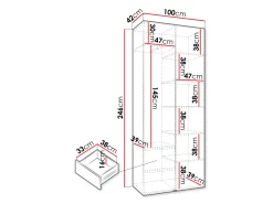Garderobeskab Hartford 569 (Hvid)