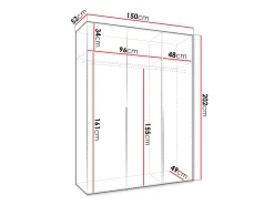 Garderobeskab Hartford 536 (Hvid)