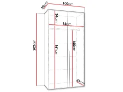Garderobeskab Hartford 579 (Kashmir)