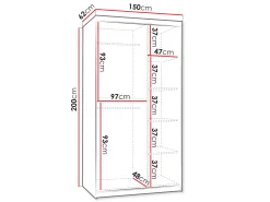 Garderobeskab Hartford 502 (Sort)
