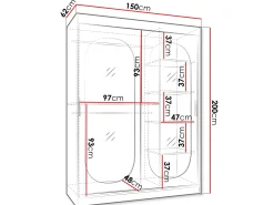 Garderobeskab Hartford 519 (Sort)