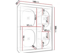 Garderobeskab Hartford 527 (Sort)