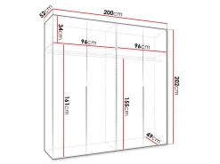 Garderobeskab Hartford 537 (Sort)