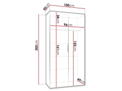 Garderobeskab Hartford 509 (Sort)