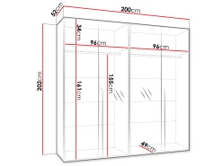 Garderobeskab Hartford 586 (Sort)