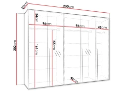 Garderobeskab Hartford 587 (Sort)