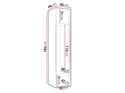 Garderobeskab Hartford 393 (Sort)