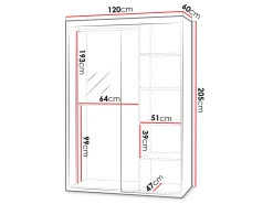 Garderobeskab Hederus (Hvid)