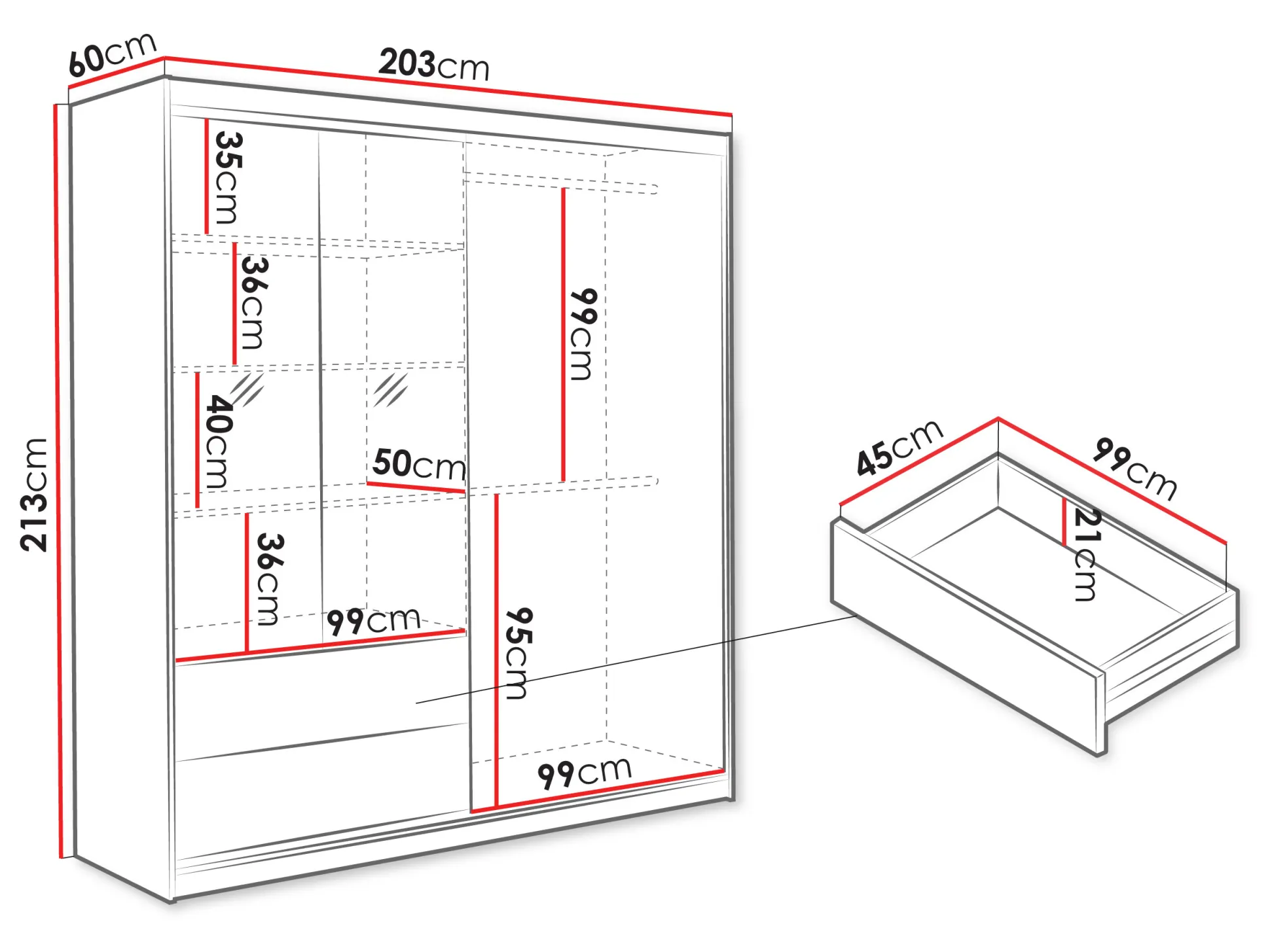 Garderobeskab Honolulu 246