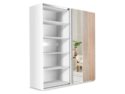 Garderobeskab Honolulu 253 (Hvid + Wotan eg)