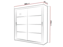 Garderobeskab Honolulu 201 (Sort)