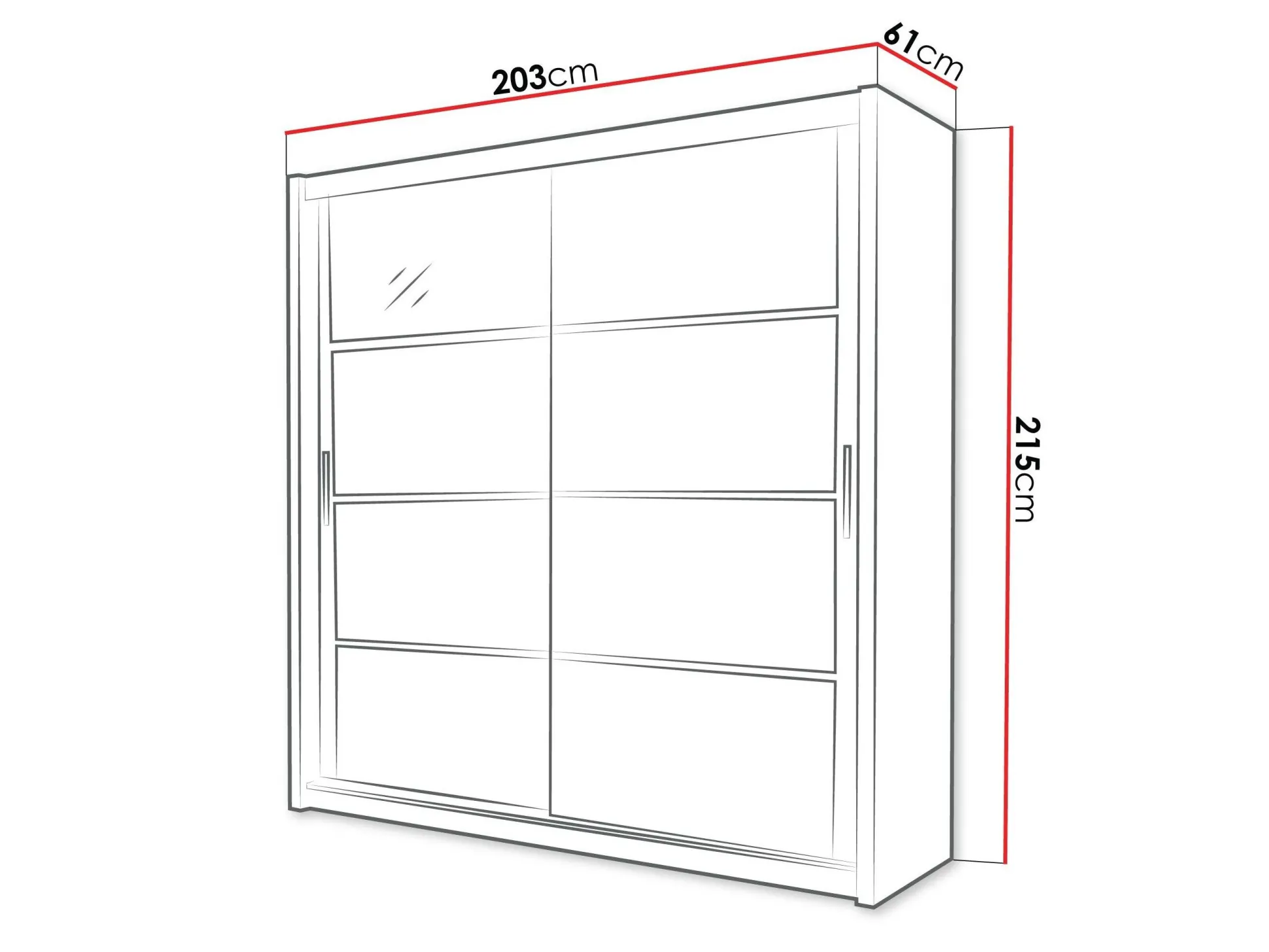 Garderobeskab Honolulu 201 (Sort)
