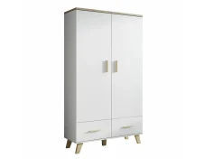 Garderobeskab Larfloi 111 (Hvid + Sonoma eg)