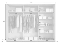 Garderobeskab Levruvu 105 (Kloster eg + Sort)