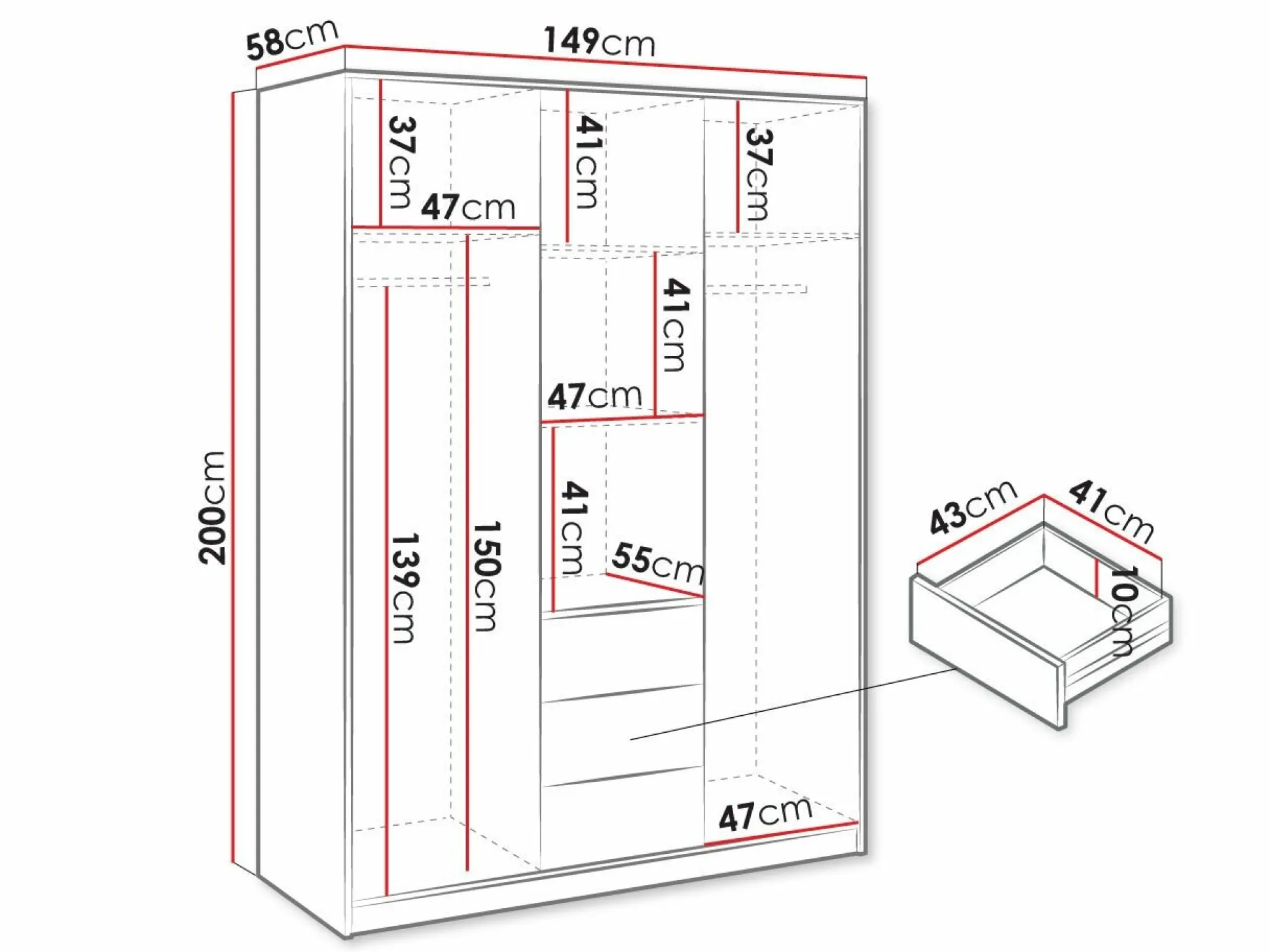 Garderobeskab Lombala 103