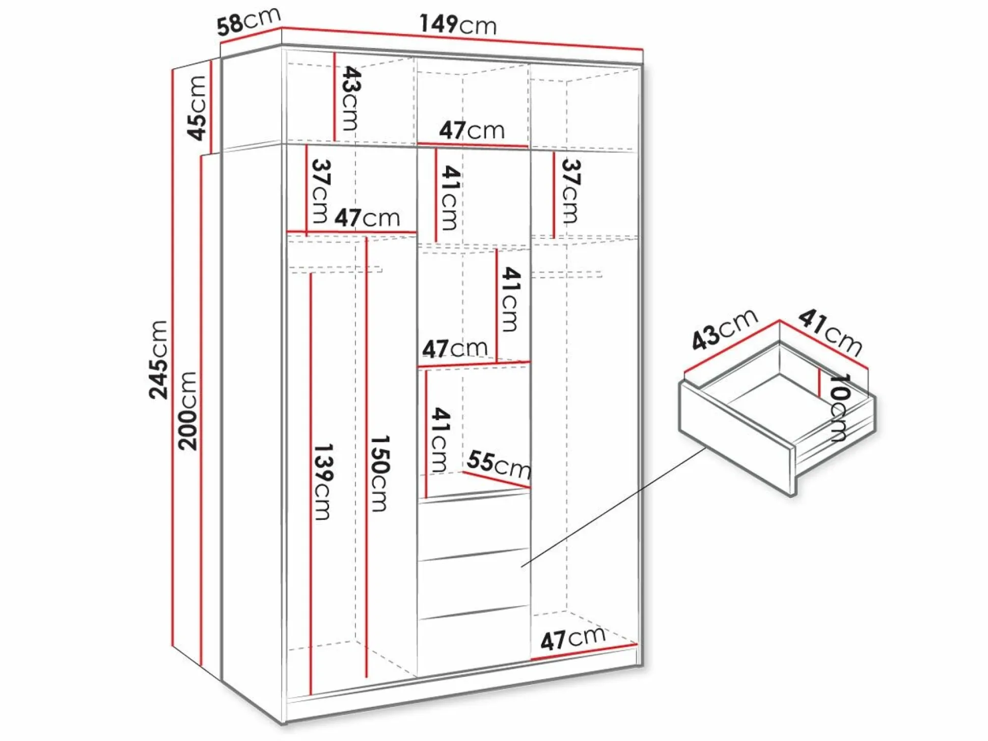 Garderobeskab Lombala 109