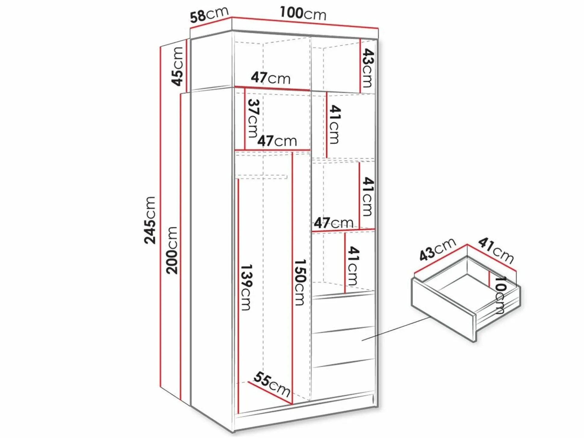 Garderobeskab Lombala 108