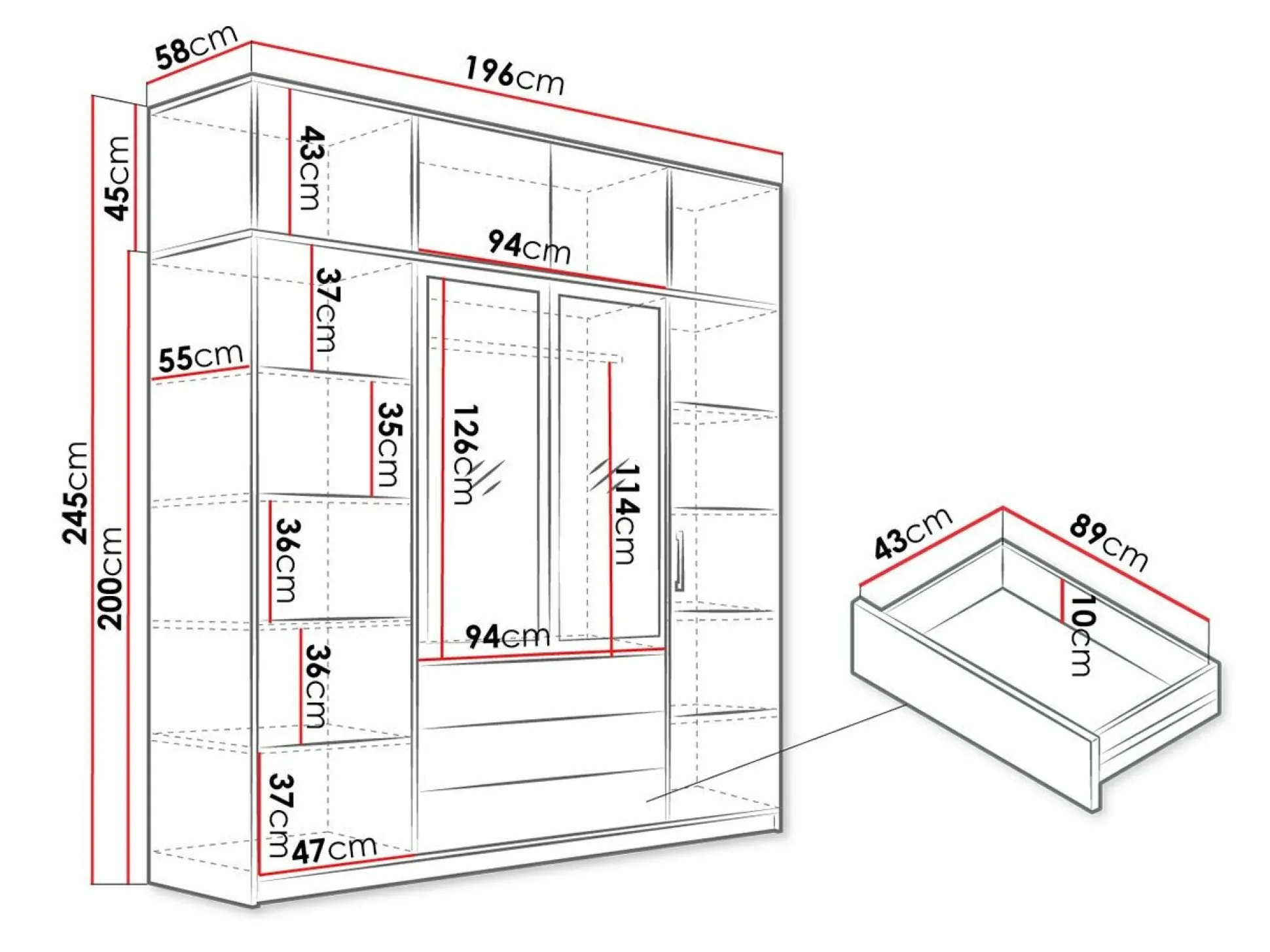 Garderobeskab Lombala 110
