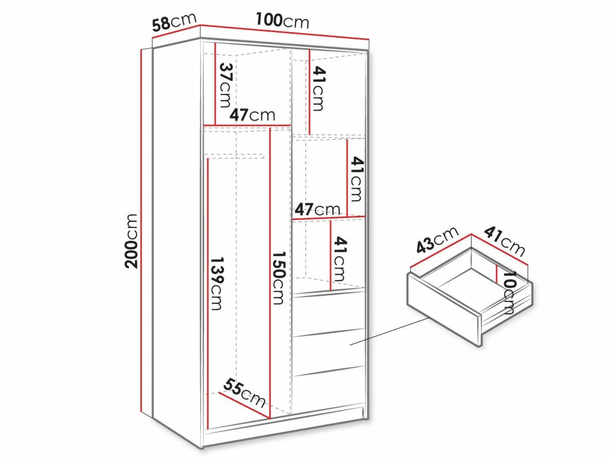 Garderobeskab Lombala 102