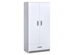 Garderobeskab Lorlare 110 (Hvid + Grå)