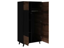 Garderobeskab Luelia 113 (Sort + Wotan eg)