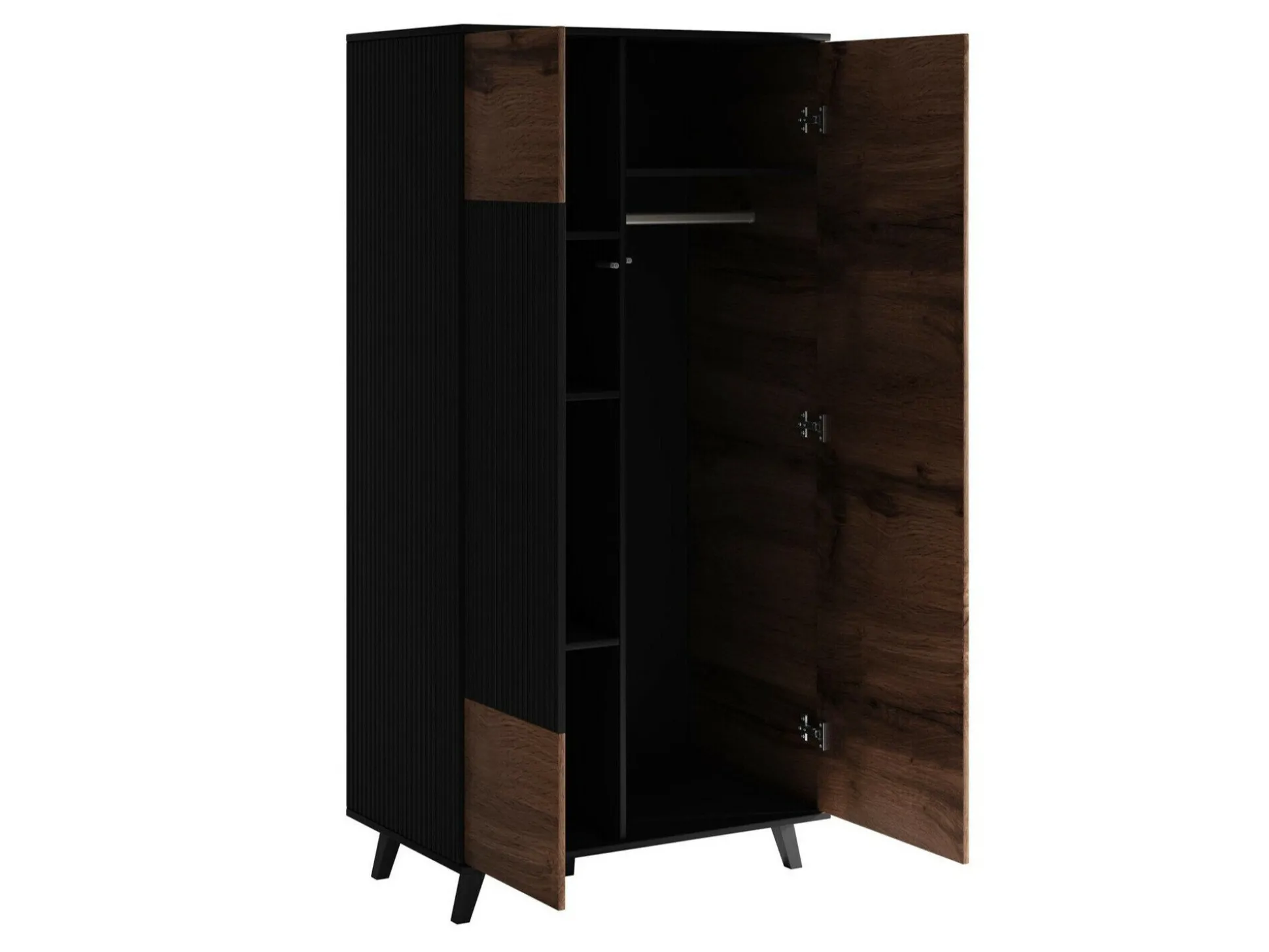 Garderobeskab Luelia 113 (Sort + Wotan eg)