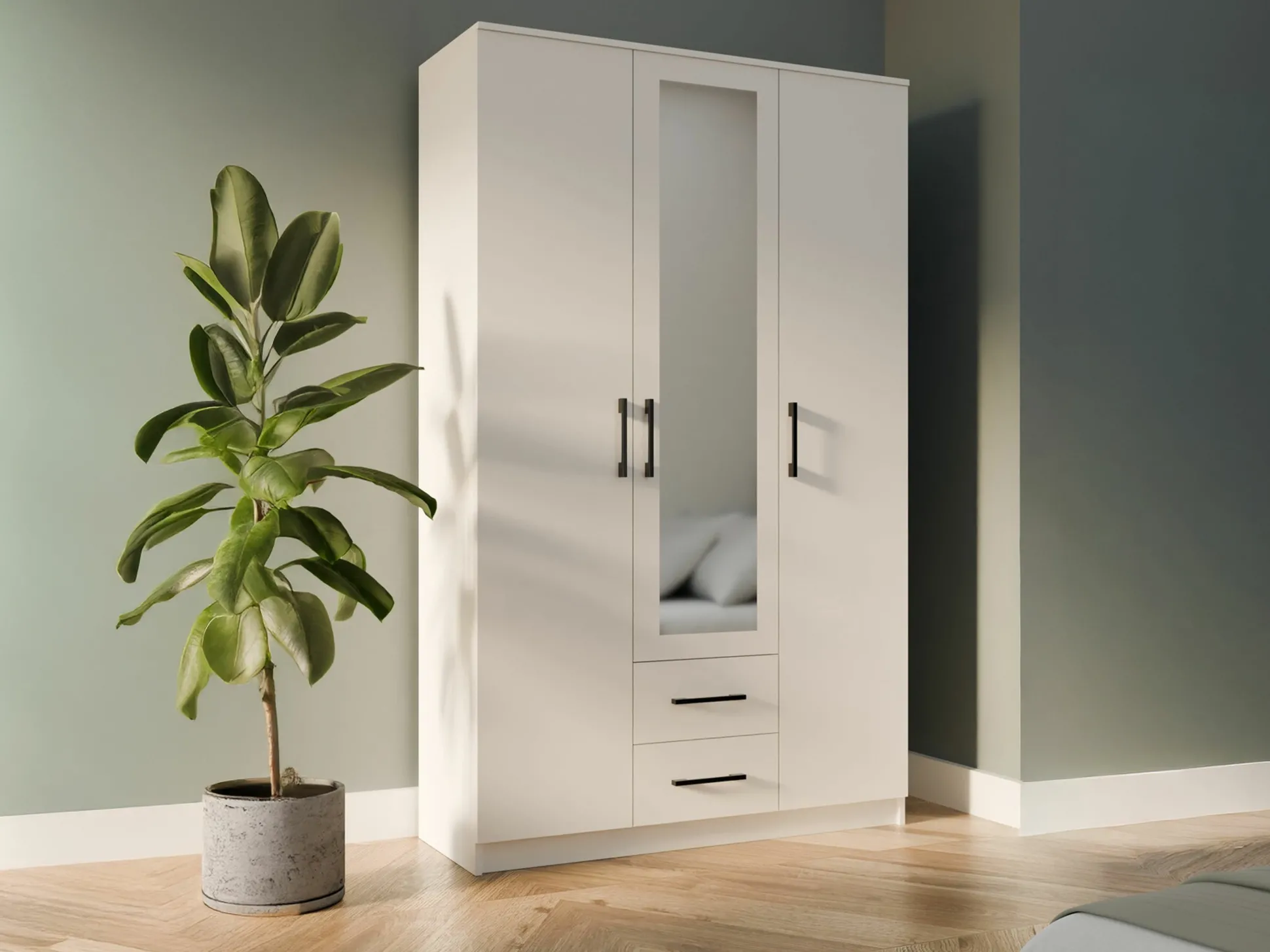 Garderobeskab Mandeville 116 (Hvid)