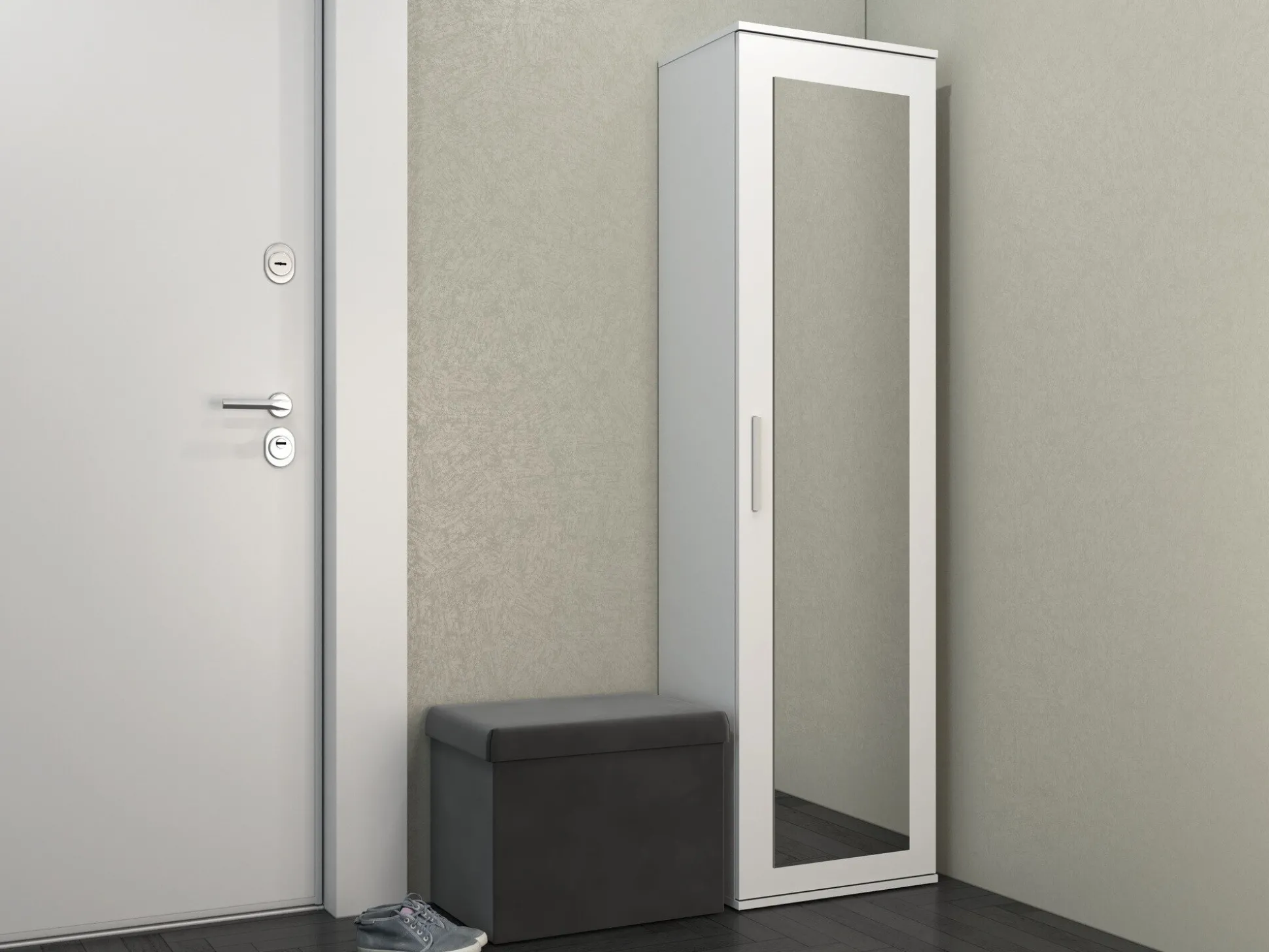 Garderobeskab Mandeville 127 (Mat hvid)