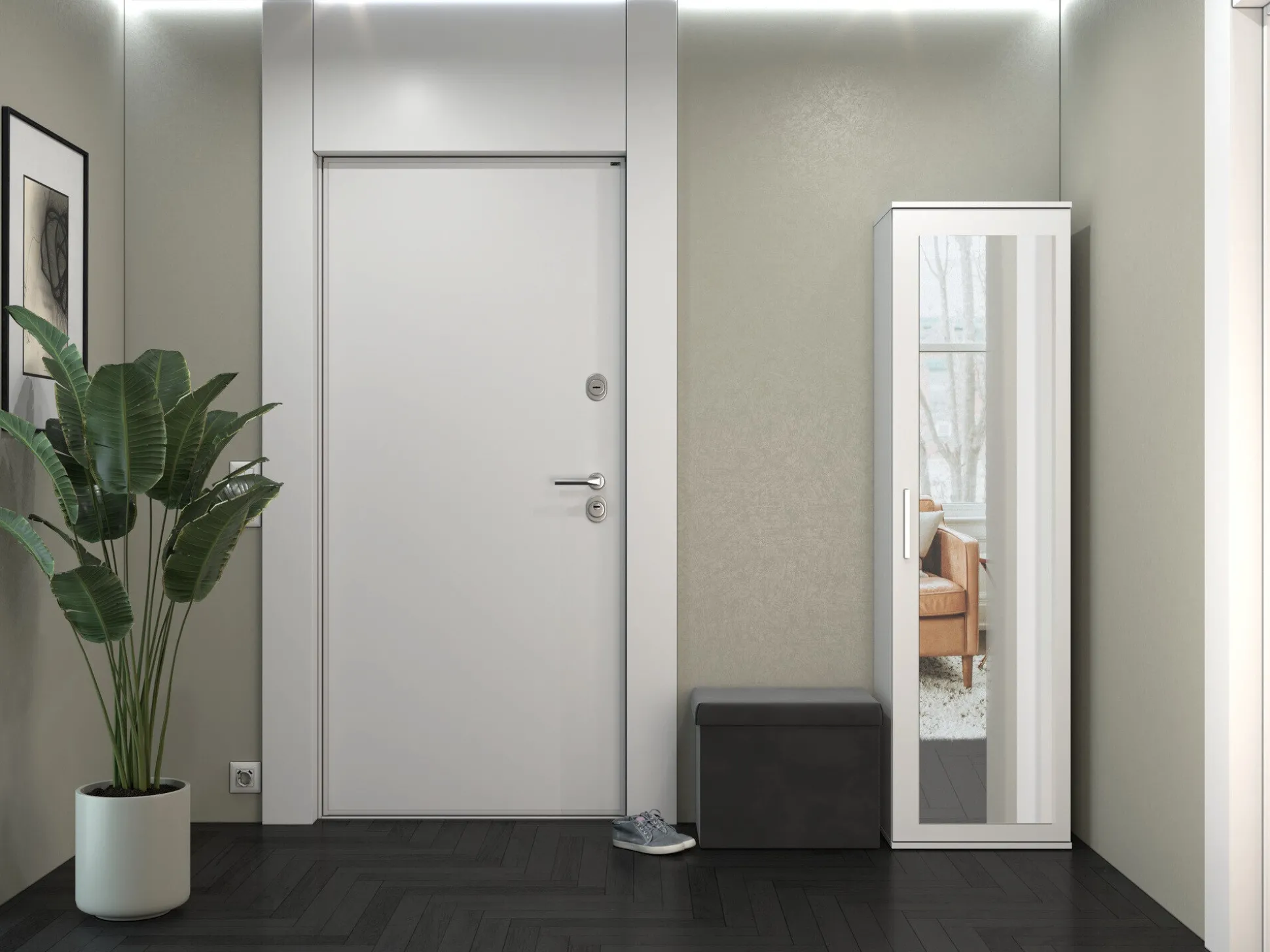 Garderobeskab Mandeville 127 (Mat hvid)