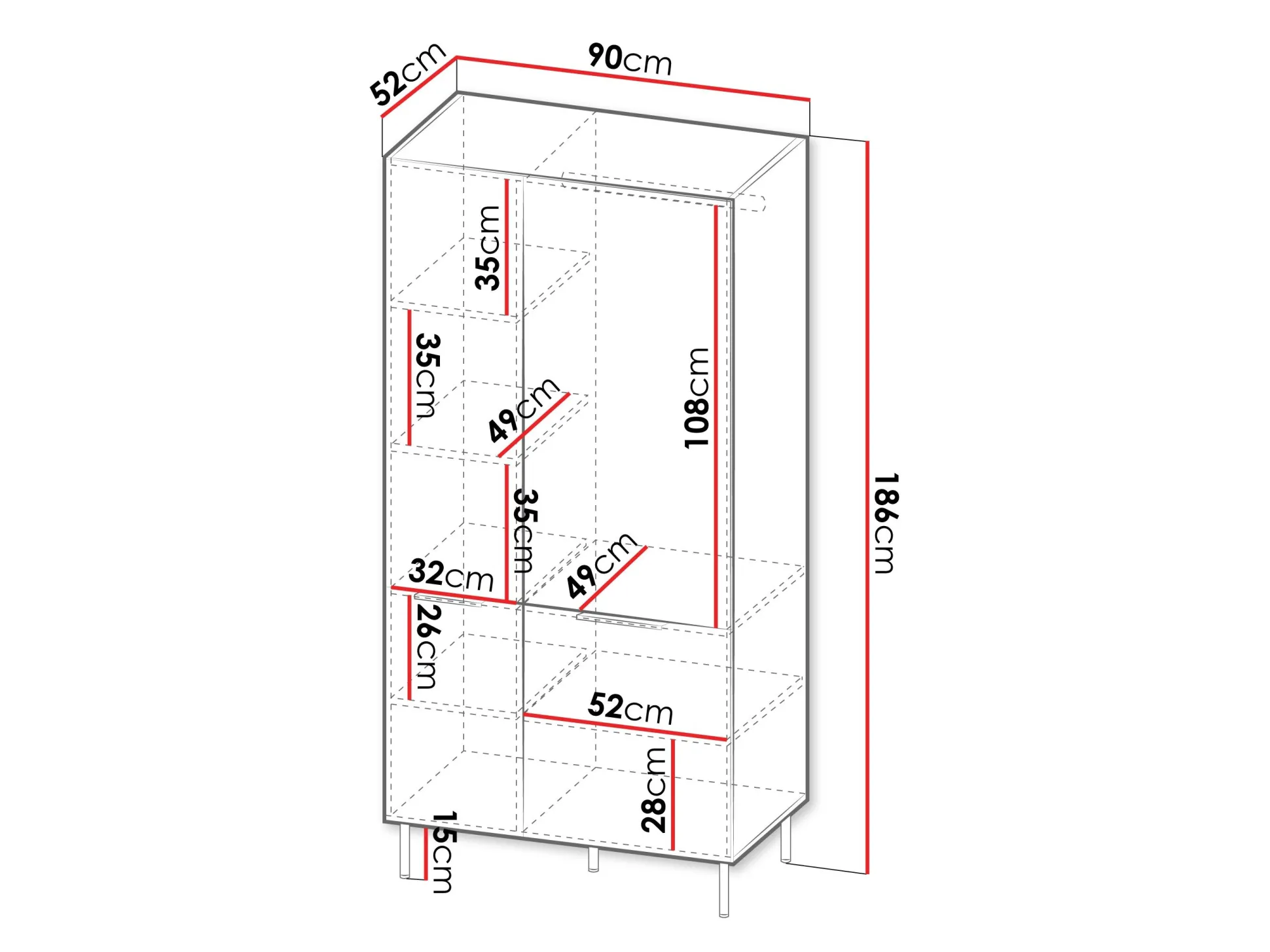 Garderobeskab Mardalu 104