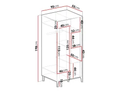 Garderobeskab Mavtoru 106 (Sort)