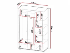 Garderobeskab Mormavu 101 (Mat hvid)