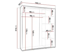Garderobeskab Murrieta 100 (Hvid)