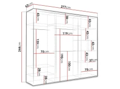 Garderobeskab Murrieta 145 (Sonoma eg)