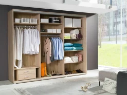 Garderobeskab Murrieta 132 (Sonoma eg + Hvid)