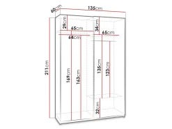 Garderobeskab Murrieta 113 (Wenge)