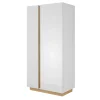 Garderobeskab Novbela 100 (Hvid + Glansfuld hvid + Grandson eg)