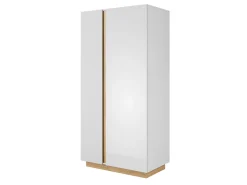 Garderobeskab Novbela 100 (Hvid + Glansfuld hvid + Grandson eg)