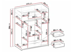 Garderobeskab Novduni 106 (Hvid)