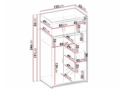 Garderobeskab Novduni 105 (Hvid)