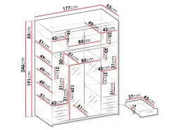 Garderobeskab Novduni 120 (Hvid)