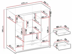Garderobeskab Novduni 107 (Sonoma eg)