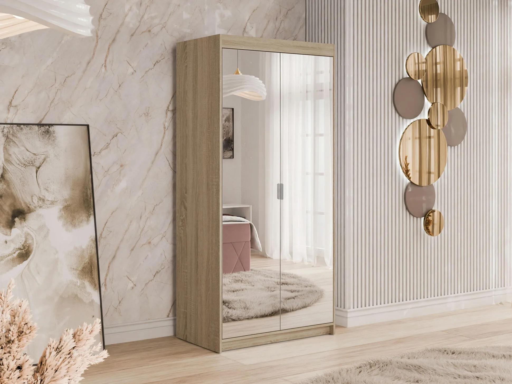 Garderobeskab Novduni 114 (Sonoma eg)